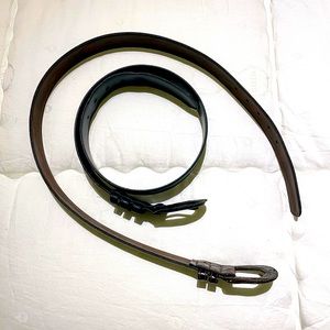 2 genuine leather belts